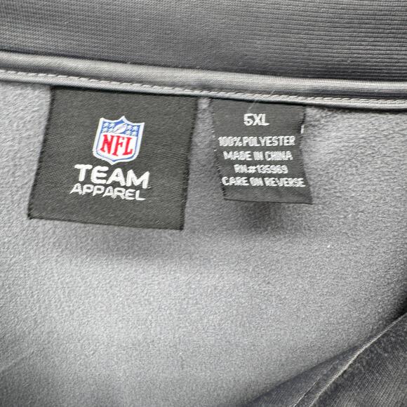 Carolina Panthers Jacket Mens 5XL Gray Black Full Zip + Pockets NFL Team Apparel - Picture 2 of 7